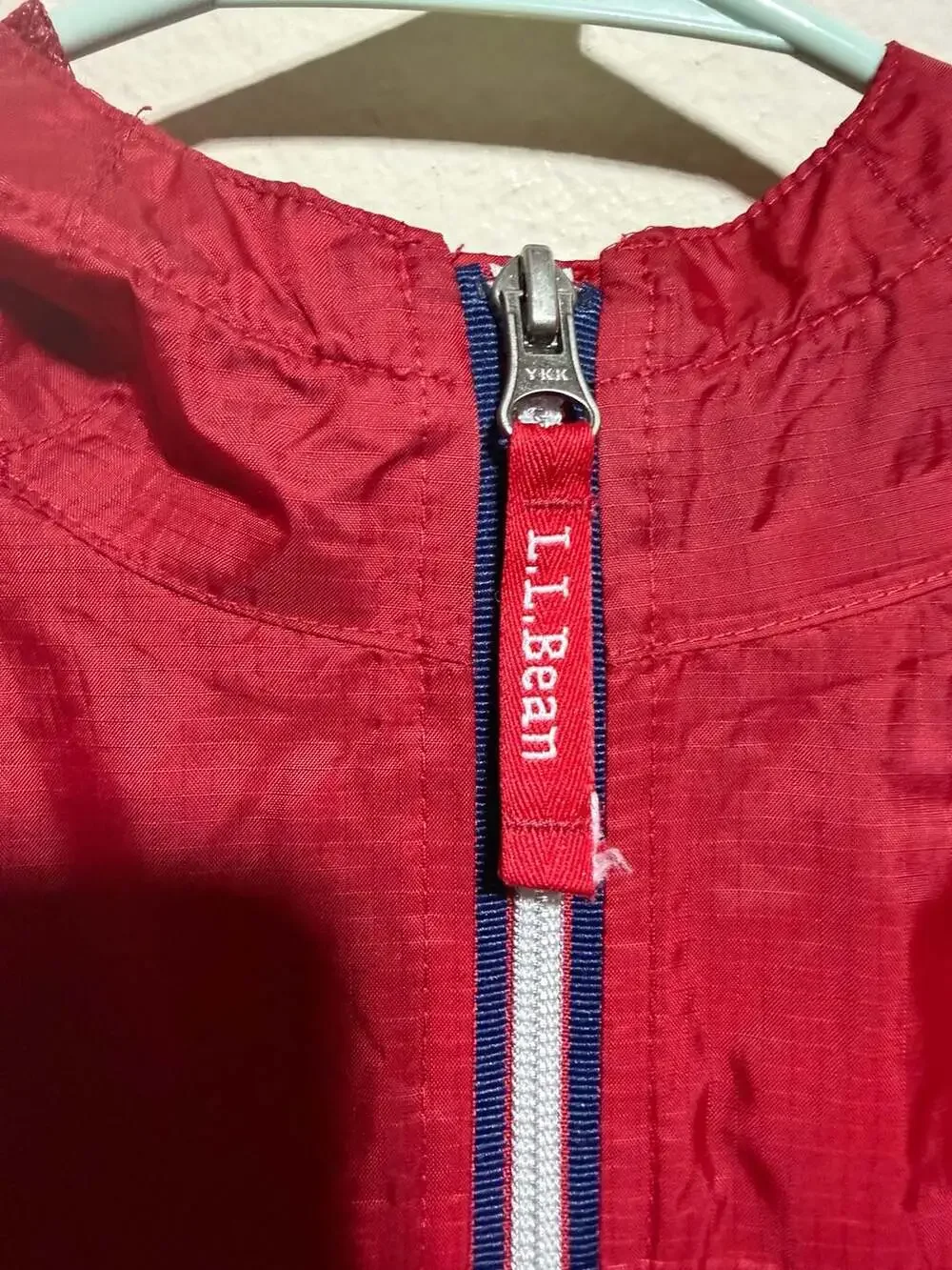 Kids' L.L.Bean Trail Model Rain Jacket Mesh Lined Windbreaker Red Size 8